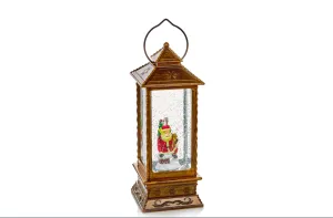 Santa-Christmas LED Glitter Water Spinner Lantern