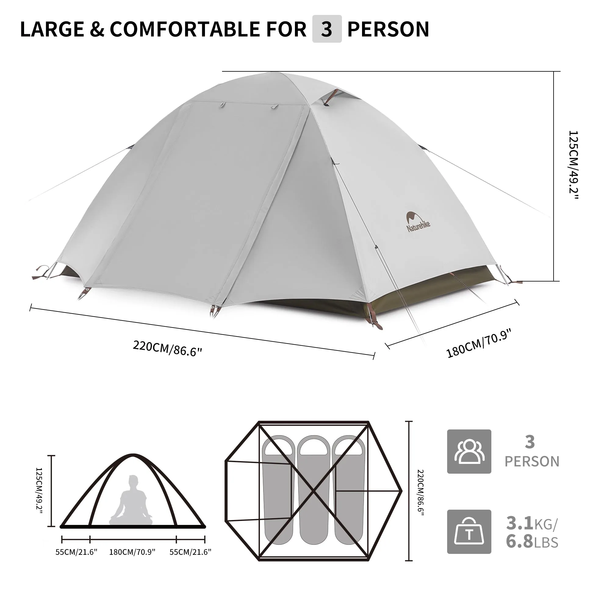Series 3 Men Resilient Pro Tent River Low-priced Red Cloud Naturehike