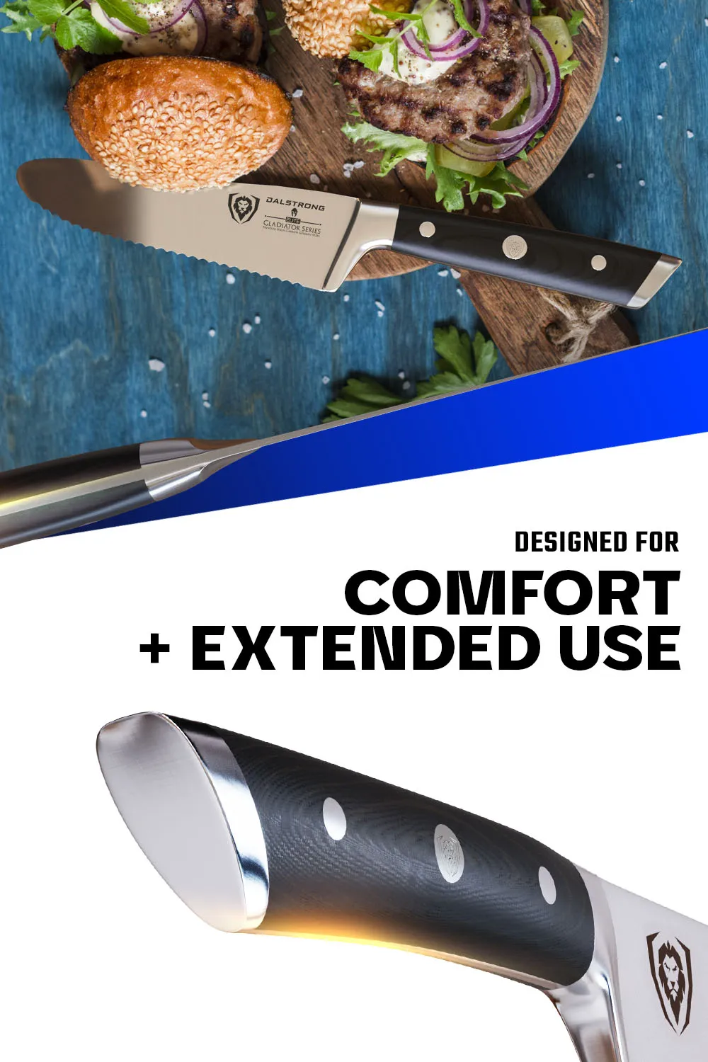 Serrated Sandwich, Deli & Utility Knife 6" | Gladiator Series | NSF Certified | Dalstrong ©
