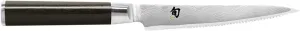 Shun Classic 6" Serrated Utility Knife, Handcrafted Japanese Knife, VG-MAX Core with Damascus Stainless Steel Cladding, Pakkawood Handle, Precision and Sharpness for Professional and Home Chefs