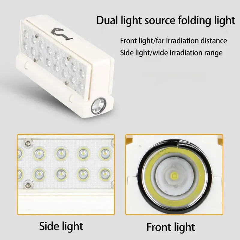 Solar Power LED Camping Lamp 90° Folding Portable Flashlight Lantern