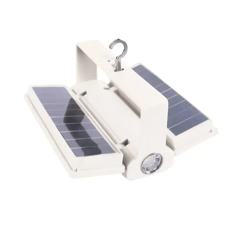 Solar Power LED Camping Lamp 90° Folding Portable Flashlight Lantern