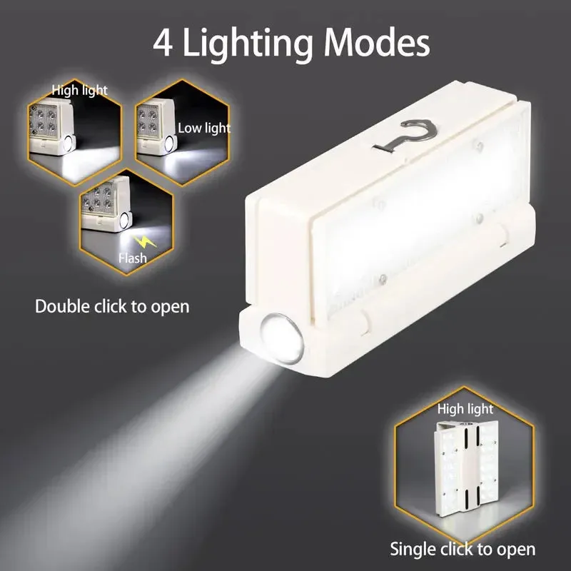 Solar Power LED Camping Lamp 90° Folding Portable Flashlight Lantern
