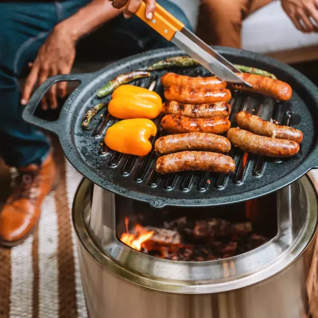 Solo Stove- Bonfire Grill Accessory Bundle (Cast Iron Grill Top   Hub)