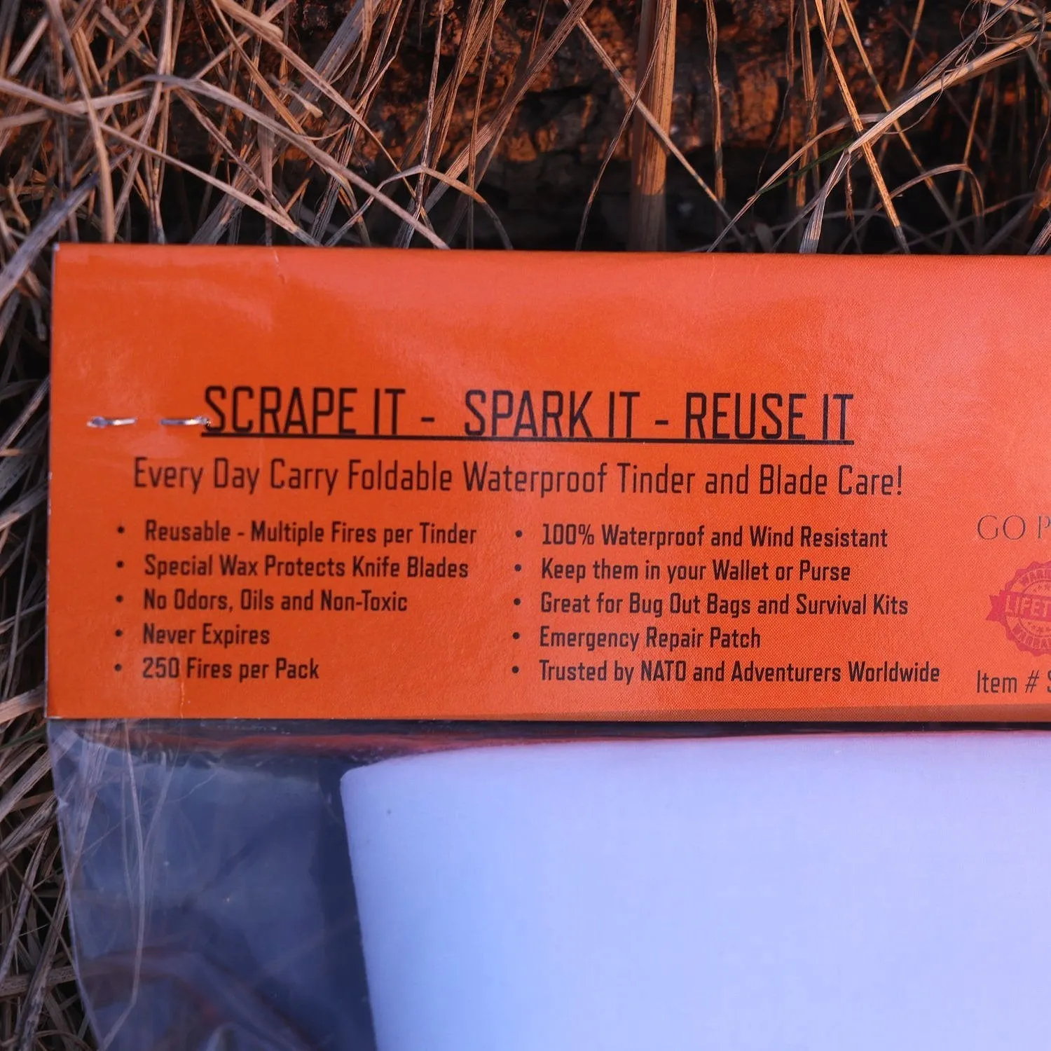 Spartan Fire Multi-Use EDC Tinder MEGA Strip 20 FEET