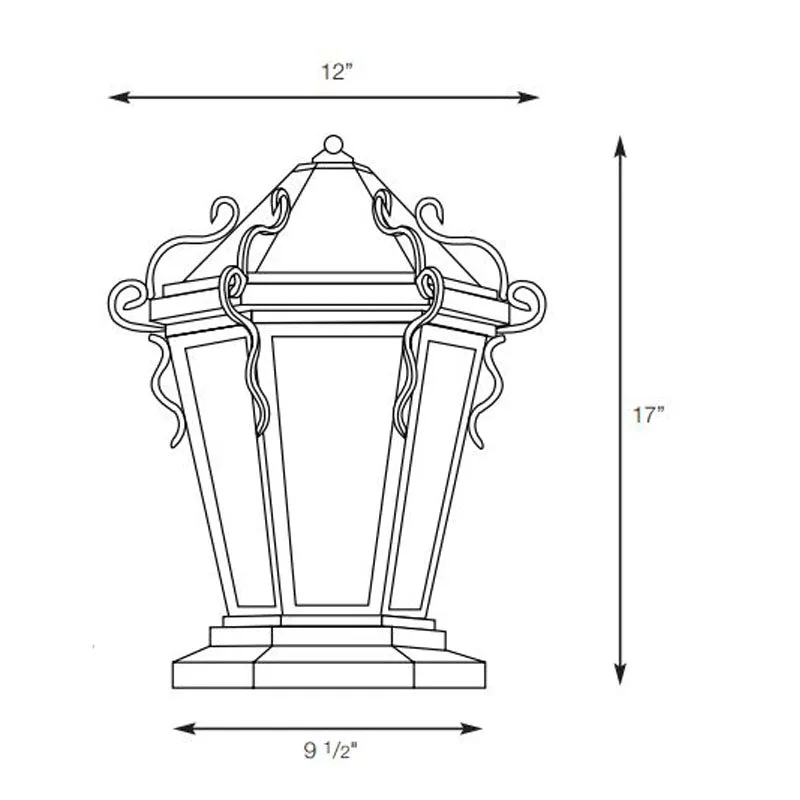 SPJ Lighting SPJ46-10A Column Mount Lantern 120V