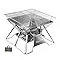 Stainless Steel Foldable Camping Grills Portable Wood Burning Charcoal Grill