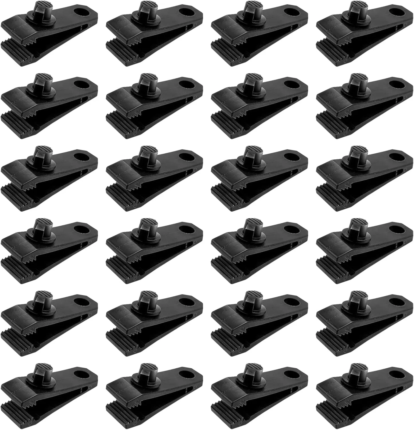 Tarp Clips Heavy Duty Lock Grip Clamps Thumb Screw Tent Clip Secures Tarps Awning Clamp Set for Camping Tarps Awnings Caravan Canopies Car Covers Swimming Pool Covers Boat Cover etc. (24)
