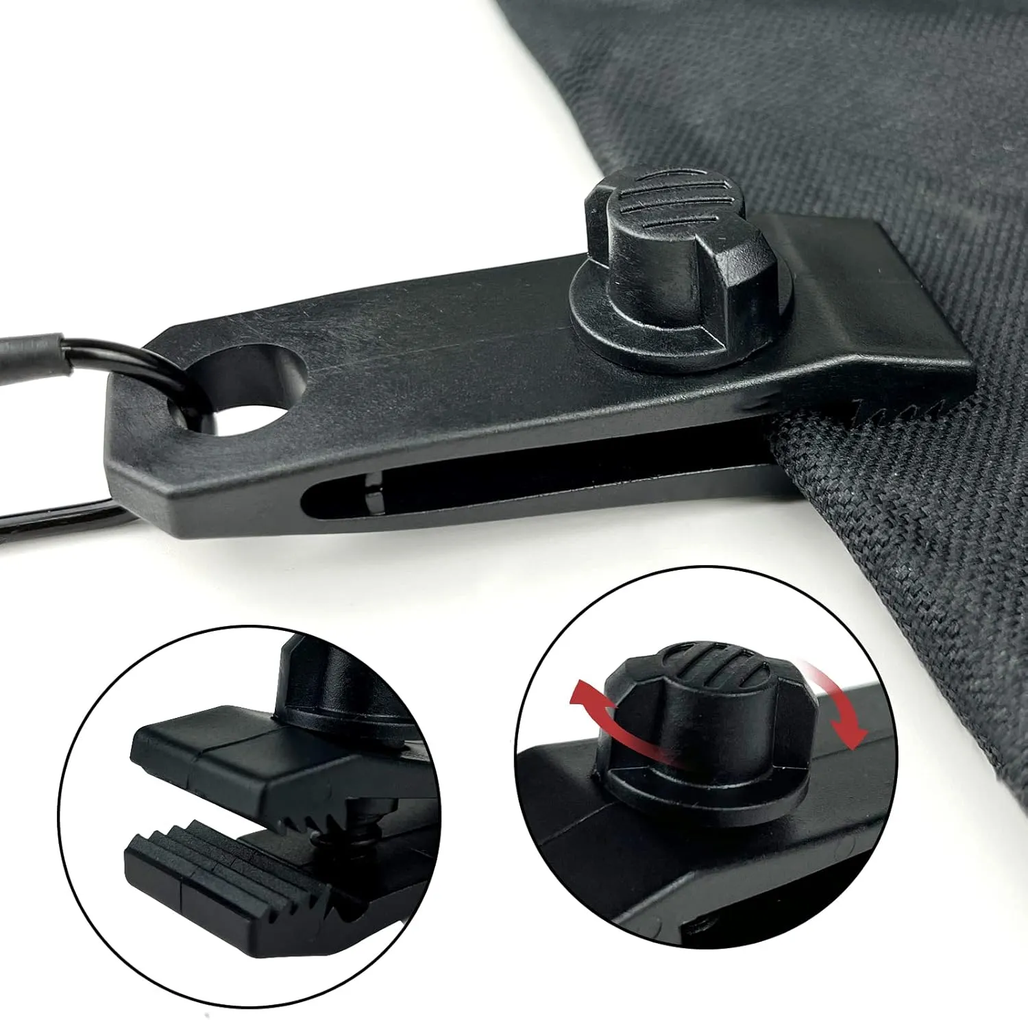 Tarp Clips Heavy Duty Lock Grip Clamps Thumb Screw Tent Clip Secures Tarps Awning Clamp Set for Camping Tarps Awnings Caravan Canopies Car Covers Swimming Pool Covers Boat Cover etc. (24)