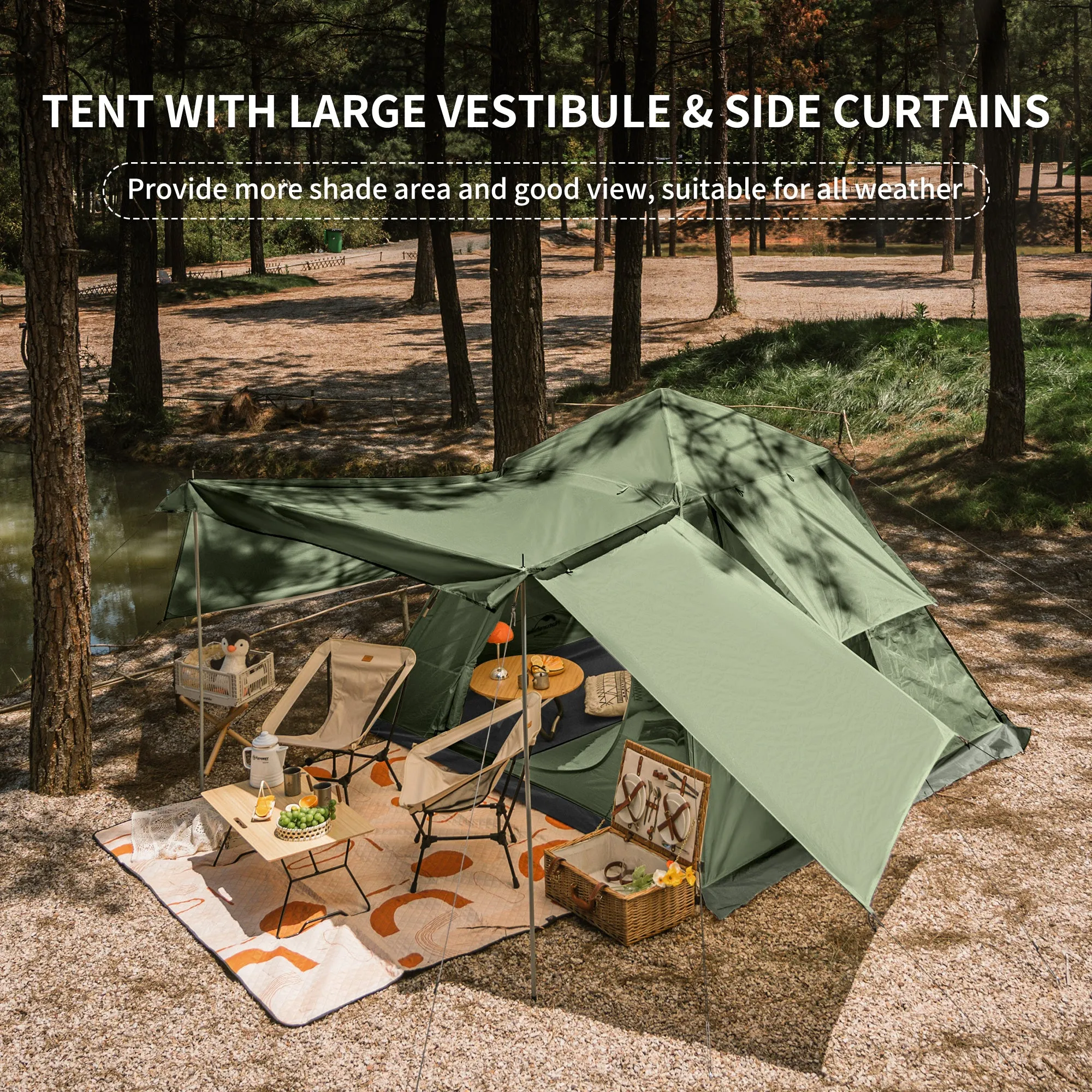 Tent Hall Upf Naturehike (With Men Ango Pole) Timeless Value-packed 50  For Up Pop 4