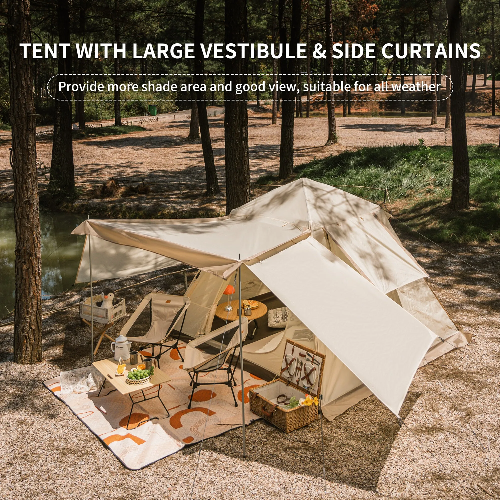 Tent Hall Upf Naturehike (With Men Ango Pole) Timeless Value-packed 50  For Up Pop 4