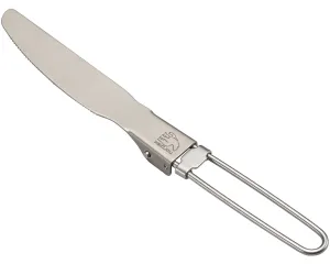 Titanium Foldable Knife - Matt Silver