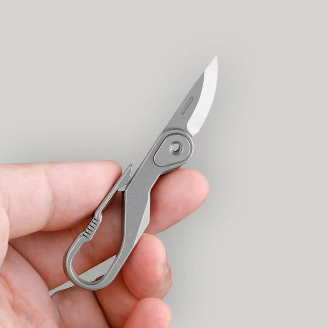 Titanium Keychain Knife - Mini Foldable Outdoor Tool