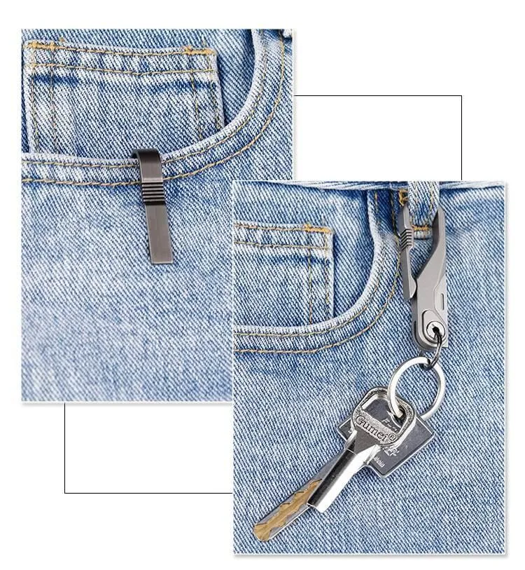 Titanium Keychain Knife - Mini Foldable Outdoor Tool
