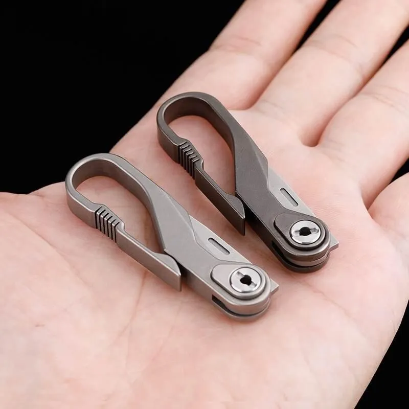 Titanium Keychain Knife - Mini Foldable Outdoor Tool
