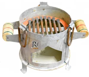 Traditional Iron Sigdi/angeethi/sigadi/Iron Ashtray/Round Heater/chulha/Stove/Roti tandoor size (Medium) iron utensils (Pack of 1pc)
