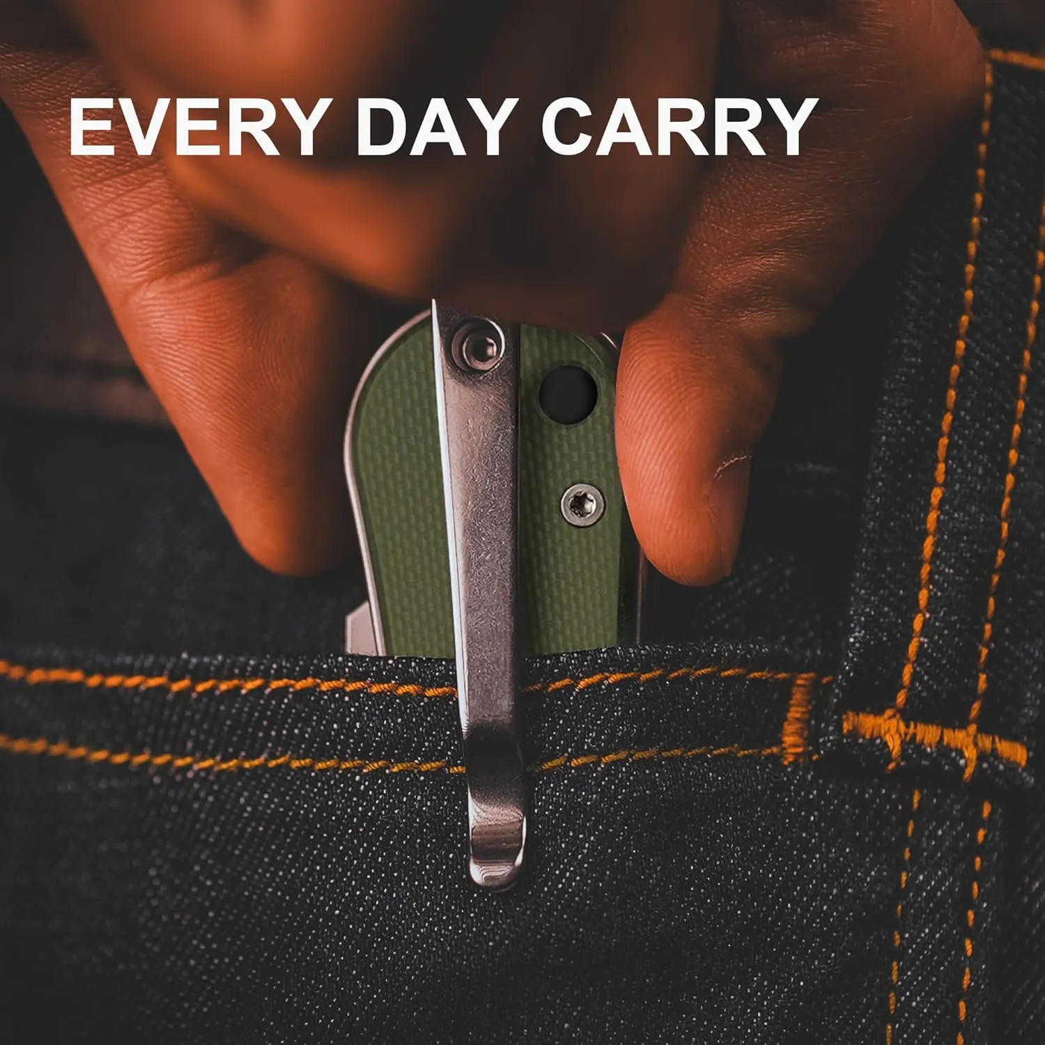 U23 Kumpanter Folding Utility Knife - Versatile EDC Knife with Quick-Release Blade, Compact Foldable Pocket Utility Knives - G10 OD Green