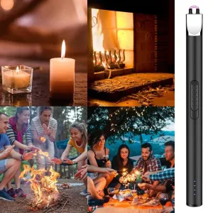 USB Electric Lighter Windproof Kitchen Lighter Rechargeable Arc Lighter Gas Stove Outdoor BBQ Candle Pulse Ignition Guns