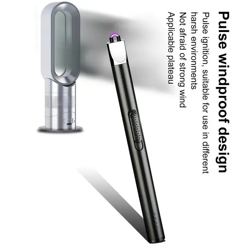 USB Electric Lighter Windproof Kitchen Lighter Rechargeable Arc Lighter Gas Stove Outdoor BBQ Candle Pulse Ignition Guns