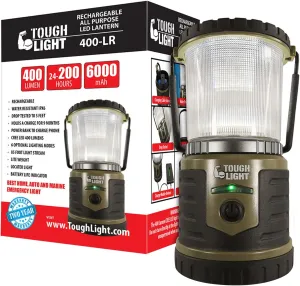 USB Rechargeable Camping Lantern, 400 Lumens LED Lantern, Hanging Tent Lamp, 6000mAh Power Bank, 200 Hour, 6 Modes, for Outdoors & Emergency