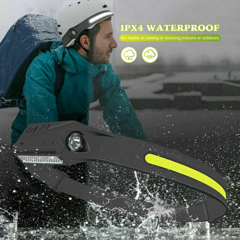 USB Rechargeable COB LED Headlamp Flashlight Multipurpose Use