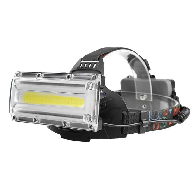 USB Rechargeable Headlight COB LED Powerful Work Headlamp Torch Flashlight Fishing Head Lamp 18650 Battery Working Lantern