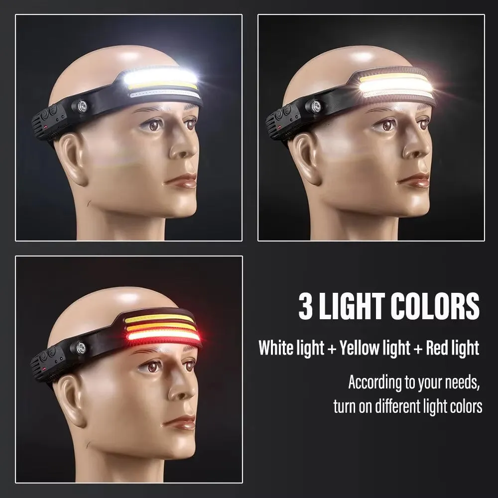 USB Rechargeable LED Headlamp – Sensor & 5 Modes