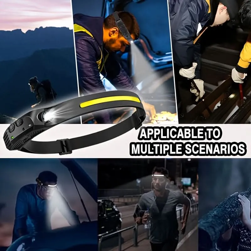 USB Rechargeable LED Headlamp with Motion Sensor