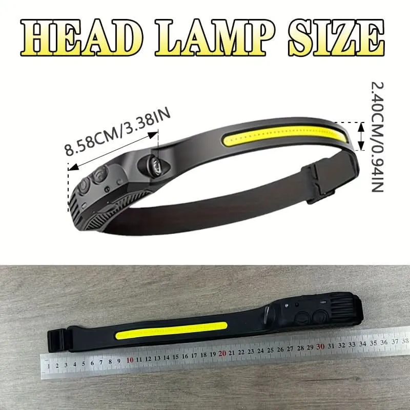 USB Rechargeable LED Headlamp with Motion Sensor