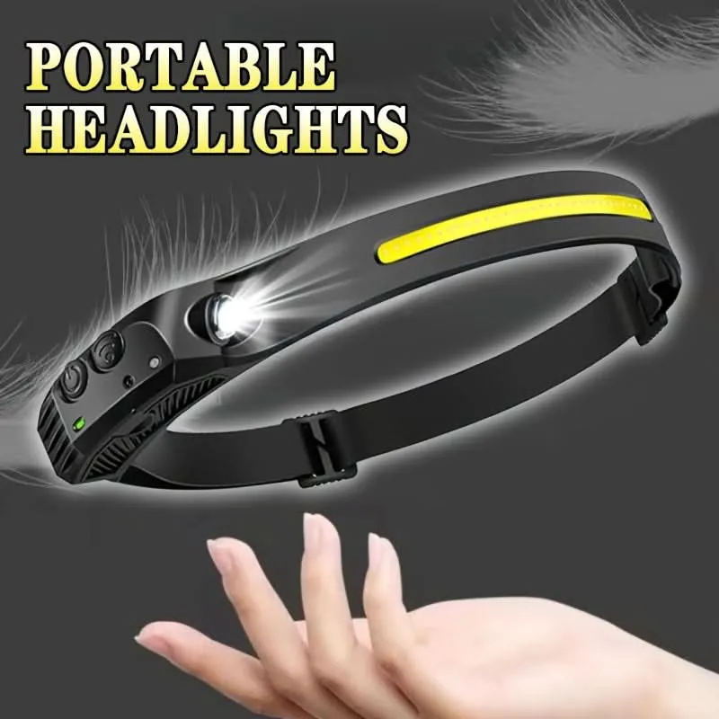 USB Rechargeable LED Headlamp with Motion Sensor