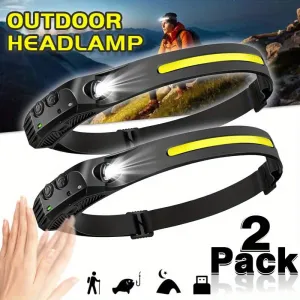 USB Rechargeable LED Headlamp with Motion Sensor