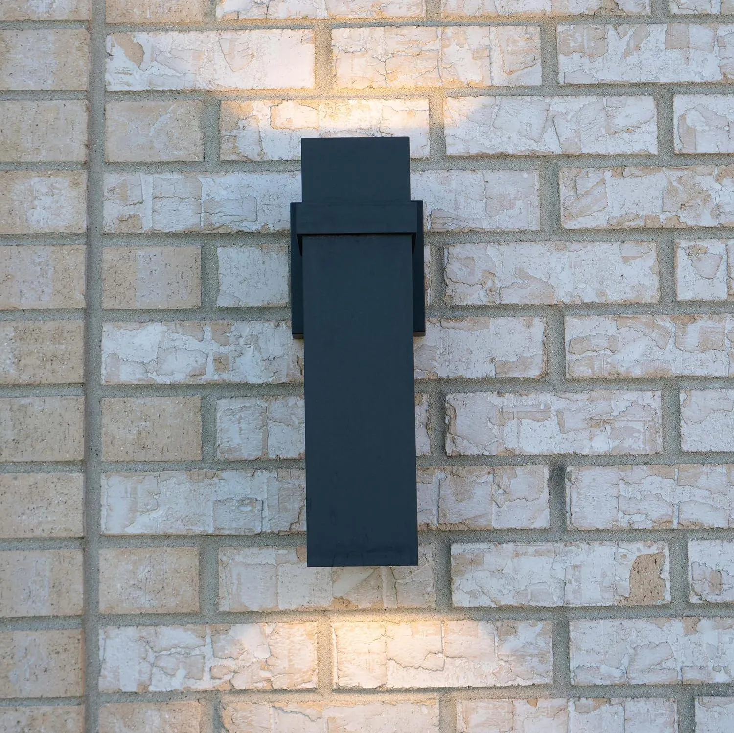 VAXCEL Lavage Aluminum 2 Light LED Black Rectangle Outdoor Wall Lantern