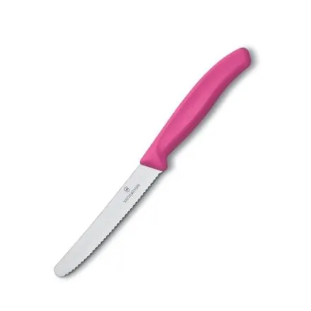 Victorinox Swiss Classic Tomato/Steak Knife Serrated Pink 11cm V6.7836.L115