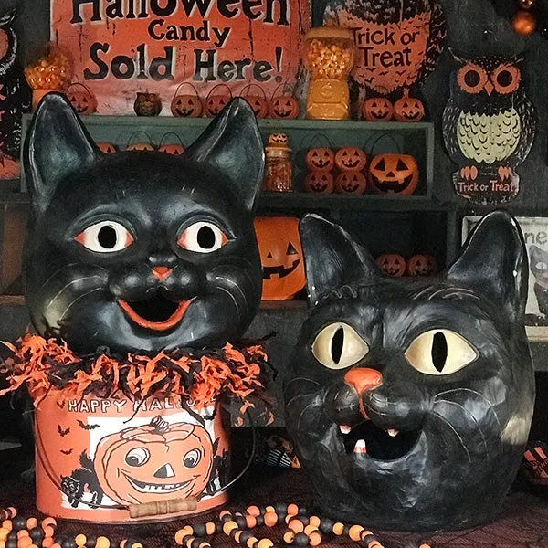 Vintage Inspired Cat Jack-o-lantern, Choose Your Style