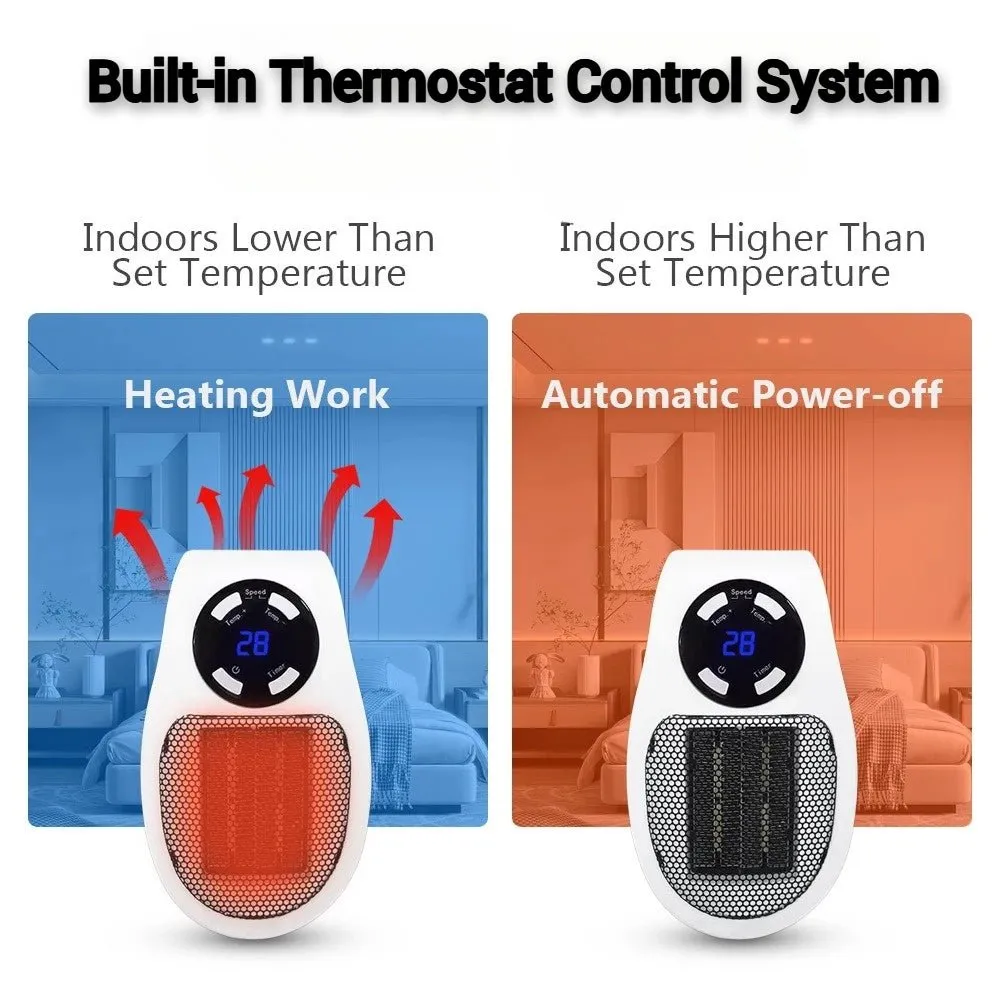 WarmEase Wall Radiator: 500W Remote Controlled
