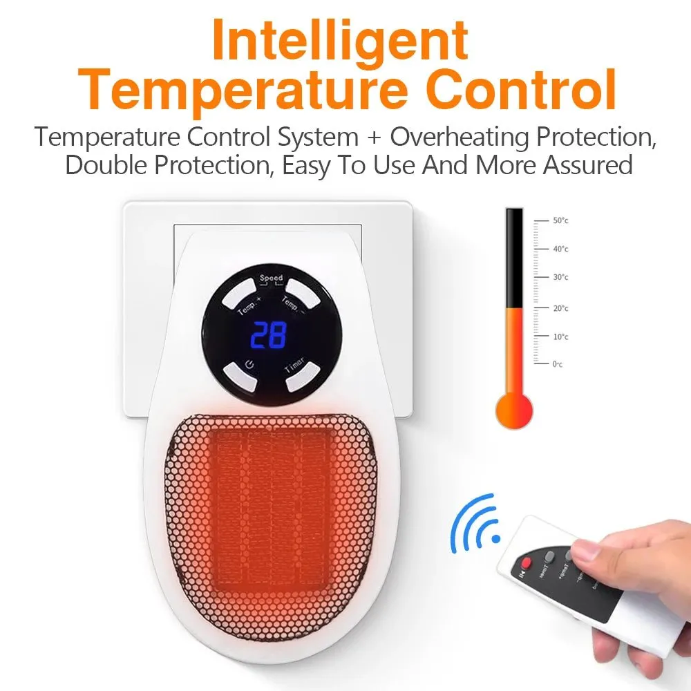 WarmEase Wall Radiator: 500W Remote Controlled