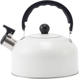 Whistling Kettle 3L Stainless Steel Teapot Whistling Kettle Portable Travel Teapot Stove Electric Stove Camp Fire Coffee Pot with Handle & Spout for Home, Office, Restaurant Kettle