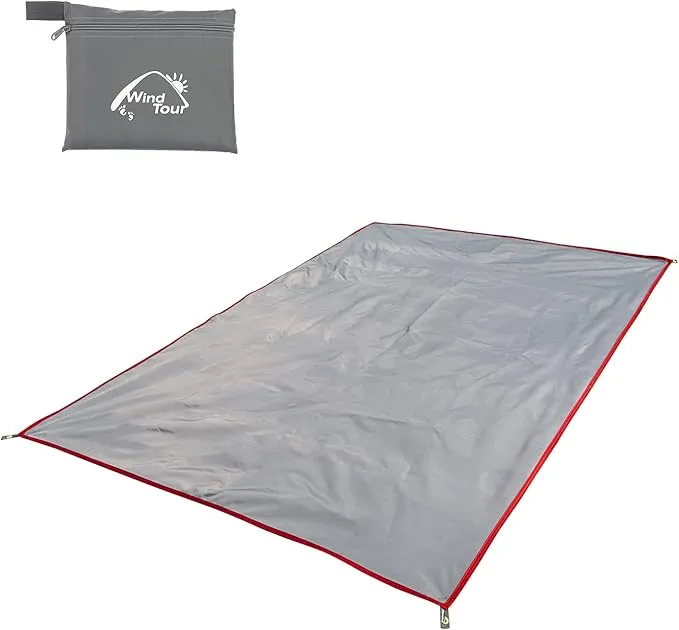 Wind Tour Portable Multifunctional Outdoor Camping Tarp Groundsheet Footprint Lightweight Floor and Ground Tarps for Camping Hiking with Carry Bag (70.9" x 83")