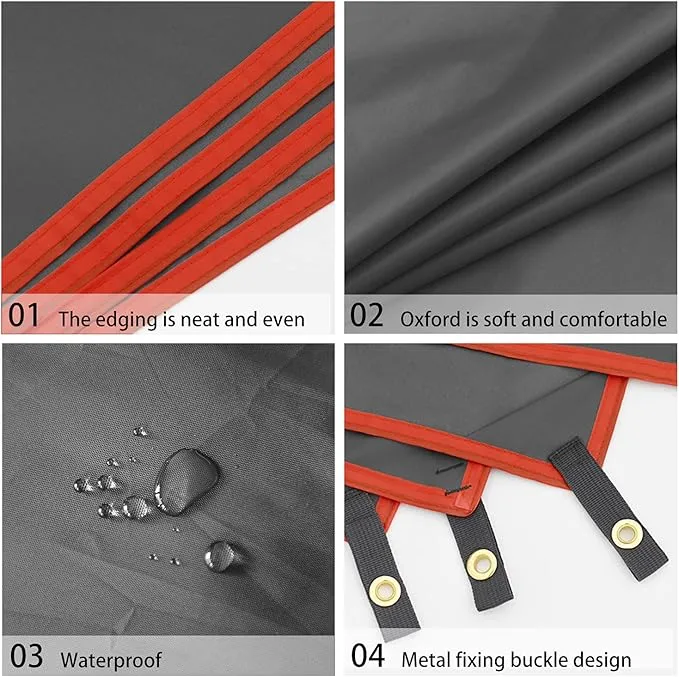 Wind Tour Portable Multifunctional Outdoor Camping Tarp Groundsheet Footprint Lightweight Floor and Ground Tarps for Camping Hiking with Carry Bag (70.9" x 83")