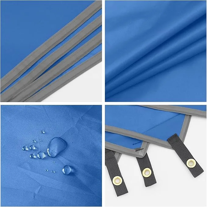 Wind Tour Portable Multifunctional Outdoor Camping Tarp Groundsheet Footprint Lightweight Floor and Ground Tarps for Camping Hiking with Carry Bag (Blue-57" x 83")