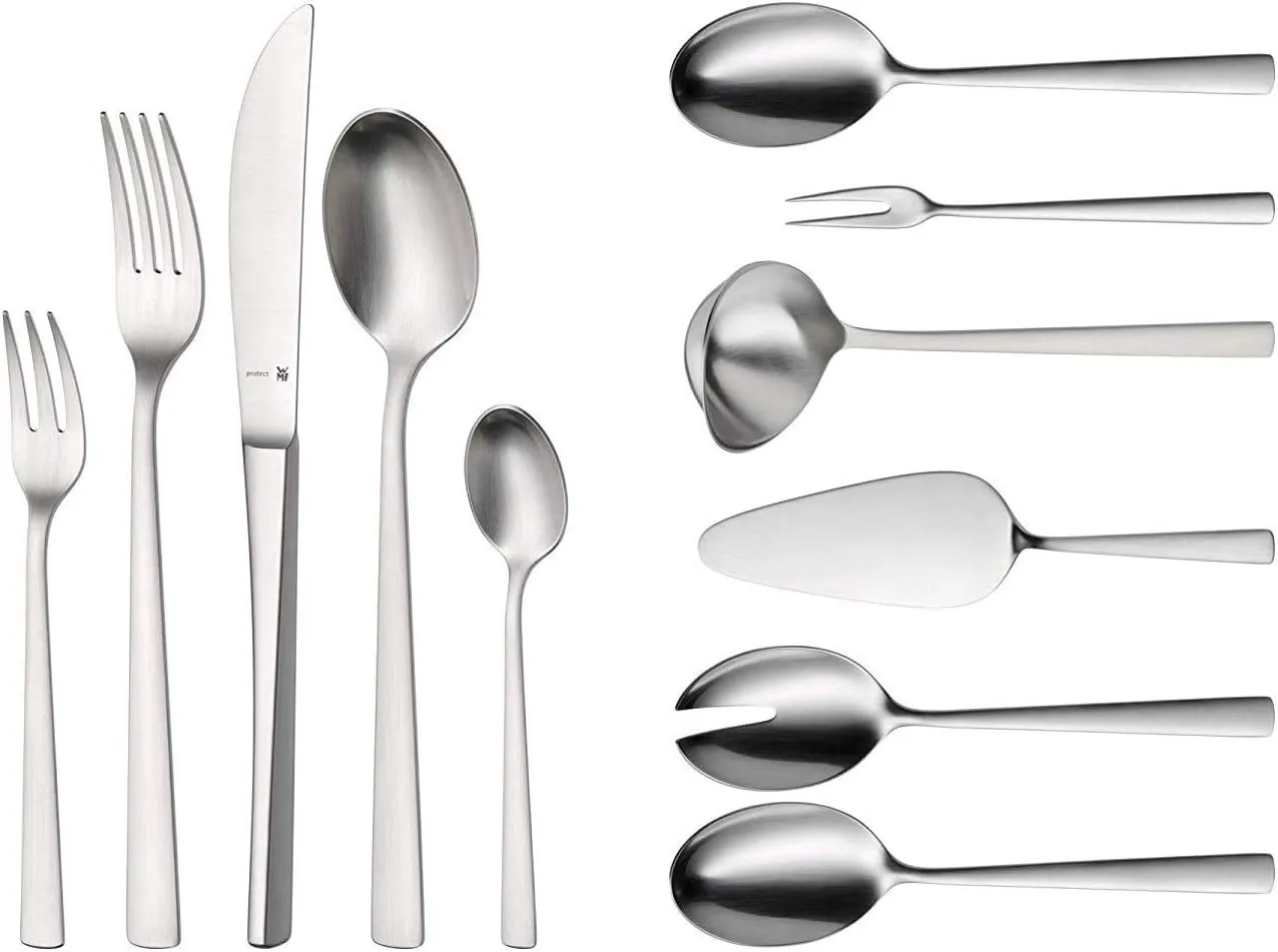 WMF Corvo Cromargan Protect Cutlery Set for 12 People, Silver, 66-Piece