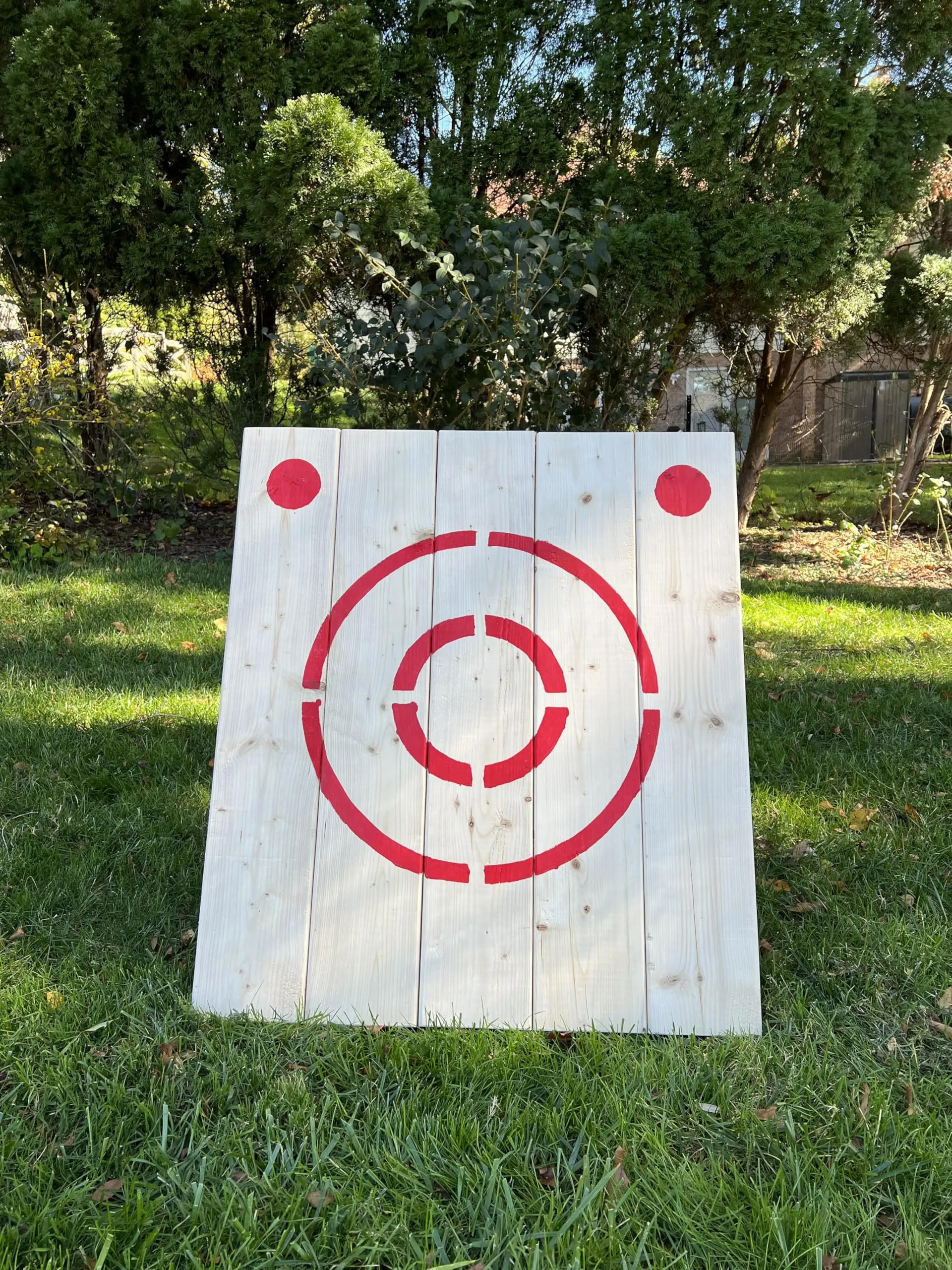 Wooden Foldable Axe and Knife Throwing Target with Stand