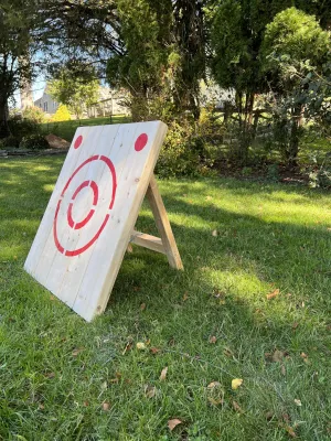Wooden Foldable Axe and Knife Throwing Target with Stand