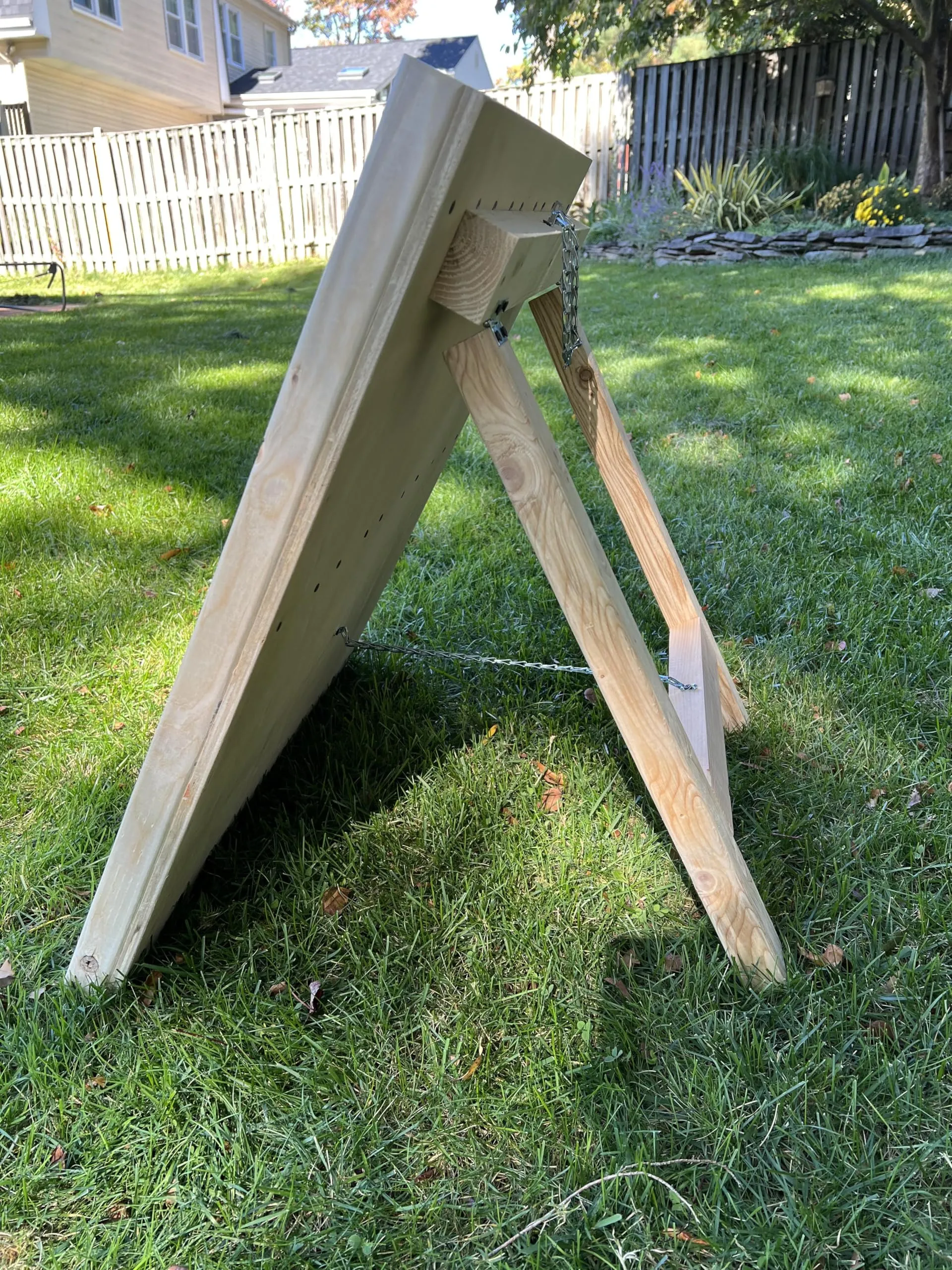 Wooden Foldable Axe and Knife Throwing Target with Stand