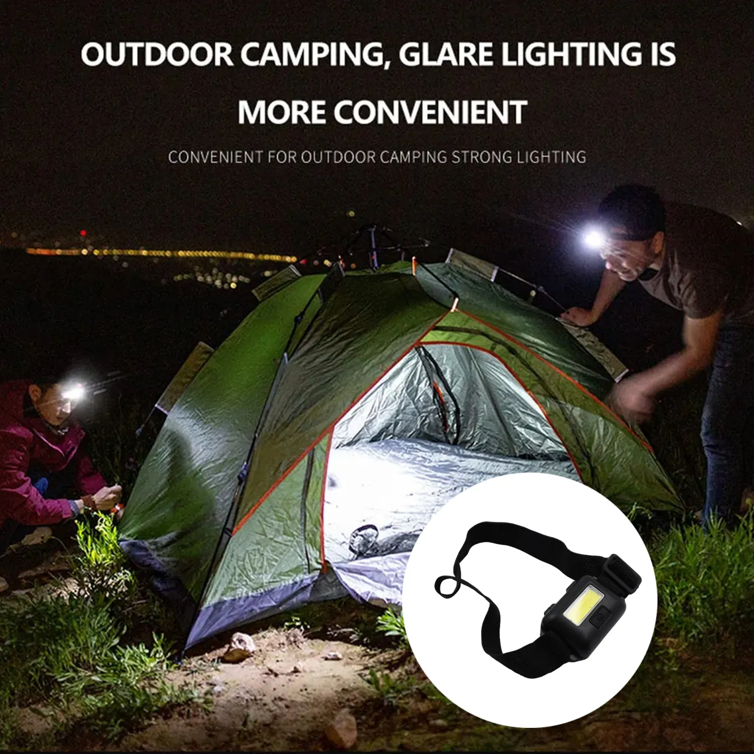 Worldwide availability Headband Curated selection Waterproof Pc) Hunting Camping Head Running Cob(1 for Flashlight Light Outdoor Lantern lamp Torch Lamp 10W Portable Hiking Cycling, Backpack