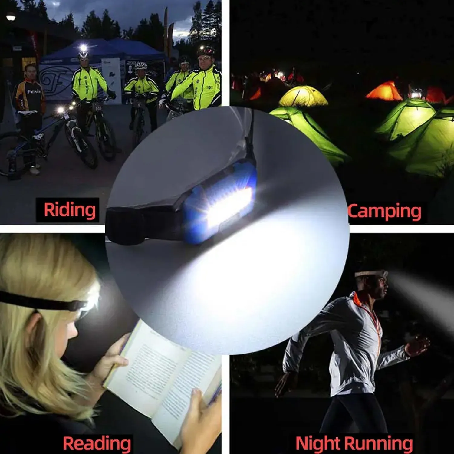 Worldwide availability Headband Curated selection Waterproof Pc) Hunting Camping Head Running Cob(1 for Flashlight Light Outdoor Lantern lamp Torch Lamp 10W Portable Hiking Cycling, Backpack