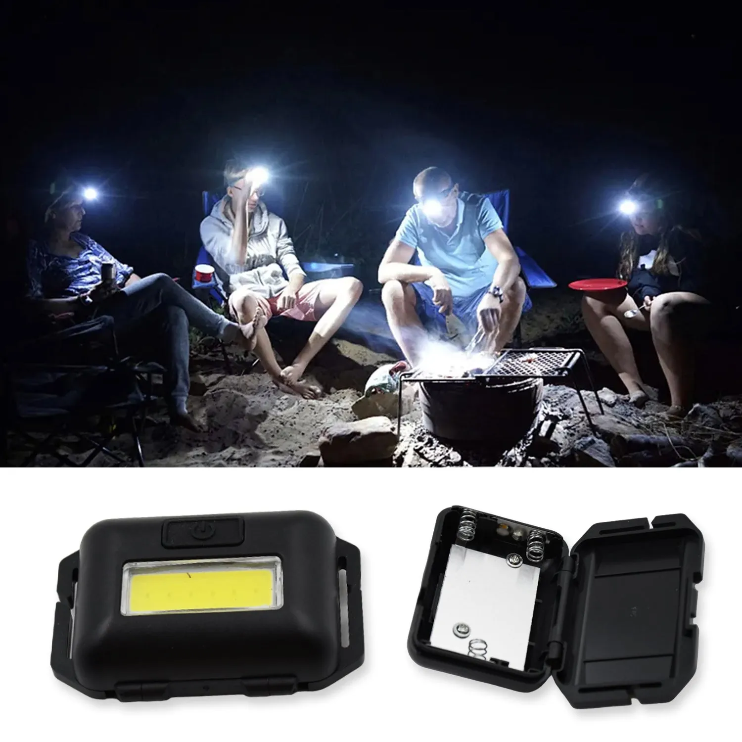 Worldwide availability Headband Curated selection Waterproof Pc) Hunting Camping Head Running Cob(1 for Flashlight Light Outdoor Lantern lamp Torch Lamp 10W Portable Hiking Cycling, Backpack