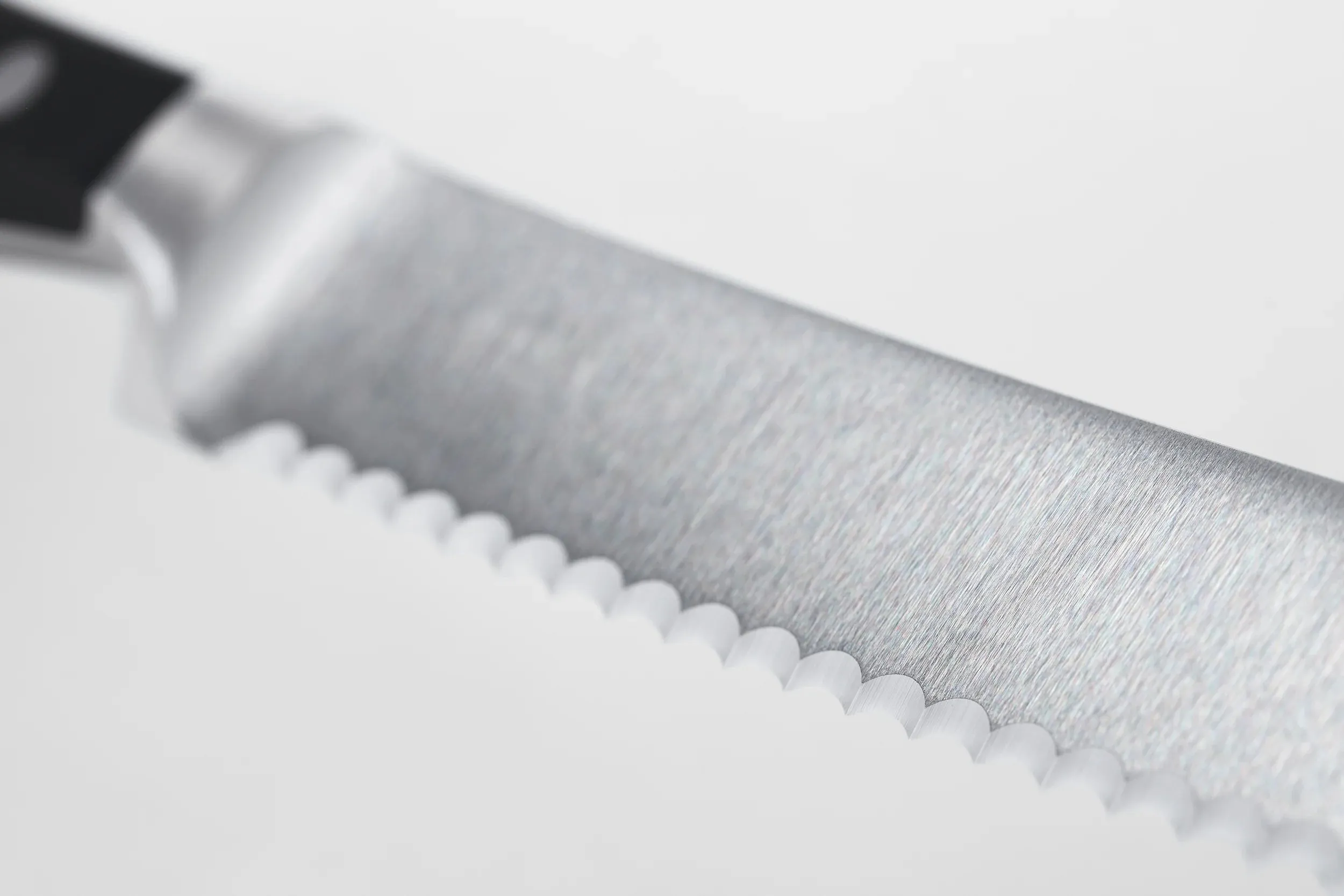 Wusthof Classic 3 1/2" Fully Serrated Stainless Steel Paring Knife, Black