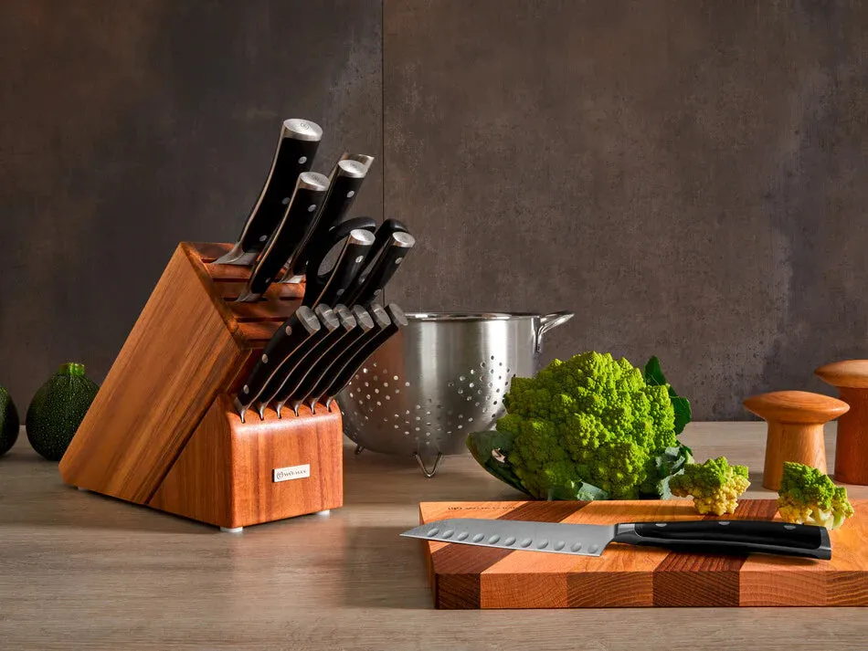 Wusthof Classic Ikon 15-Piece Knife Block Set with Stainless Steel Knives