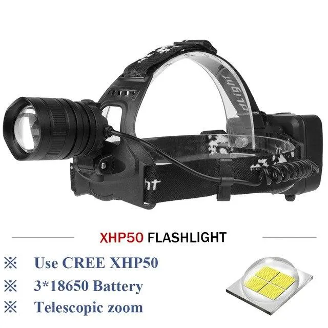 xhp50 headlights led headlamp super bright 20000lm usb charging zoom Head Torch xhp50 lantern 18650 battery hunting camping